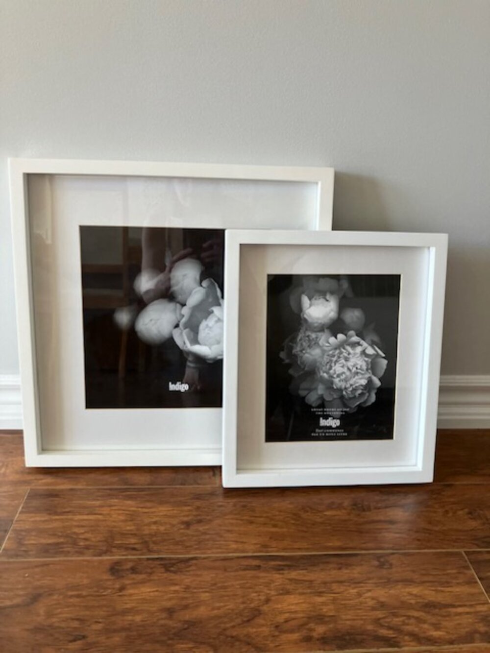 Pair of Indigo Frames 17 x 17, 12 x 14